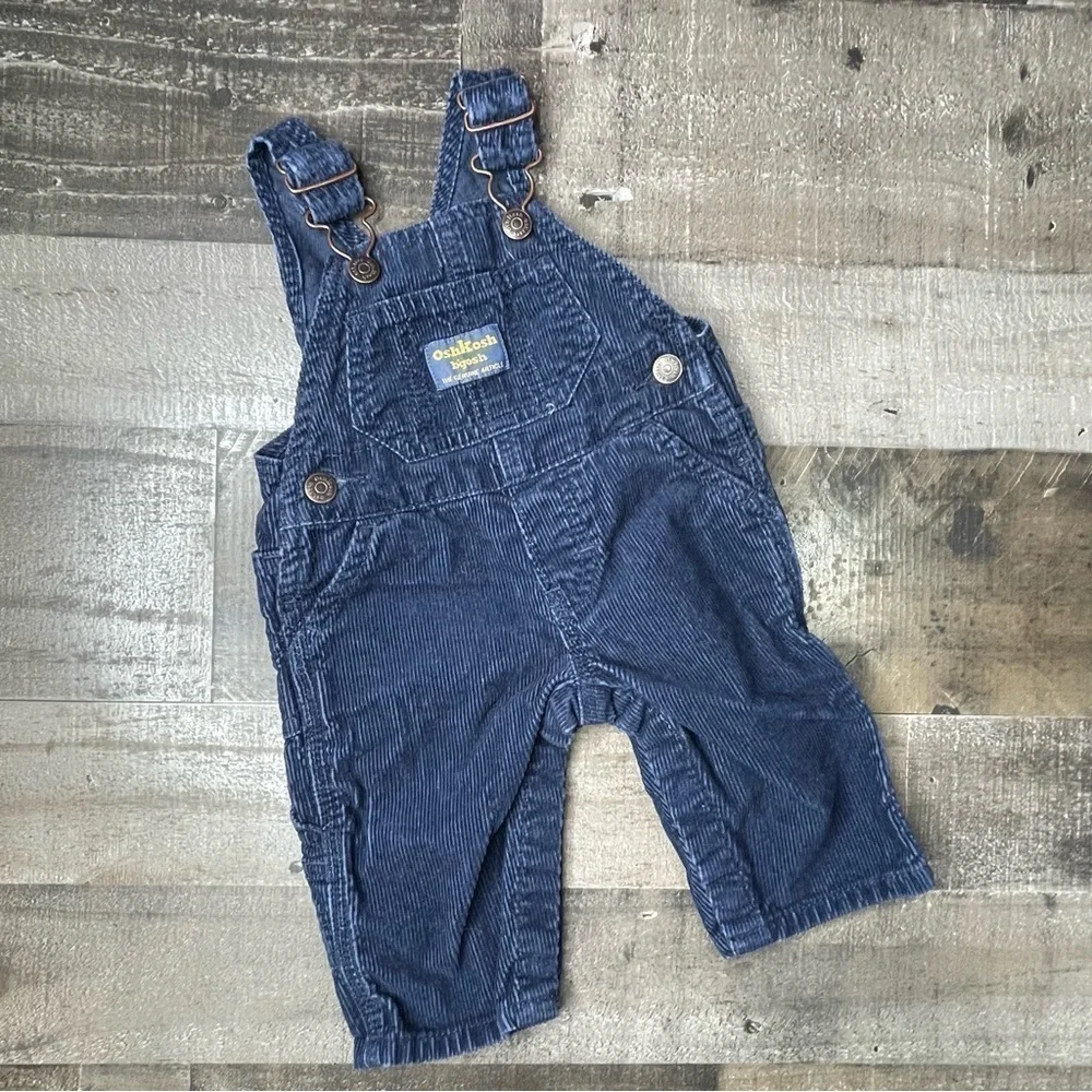 OshKosh Blue Corduroy Overalls size 3 months